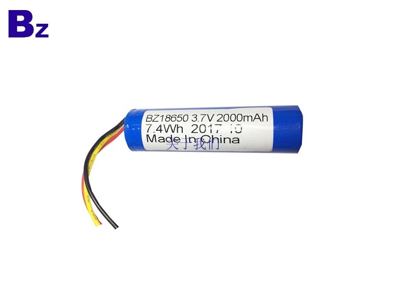 2000mah 3.7V Rechargeable Li-ion Battery